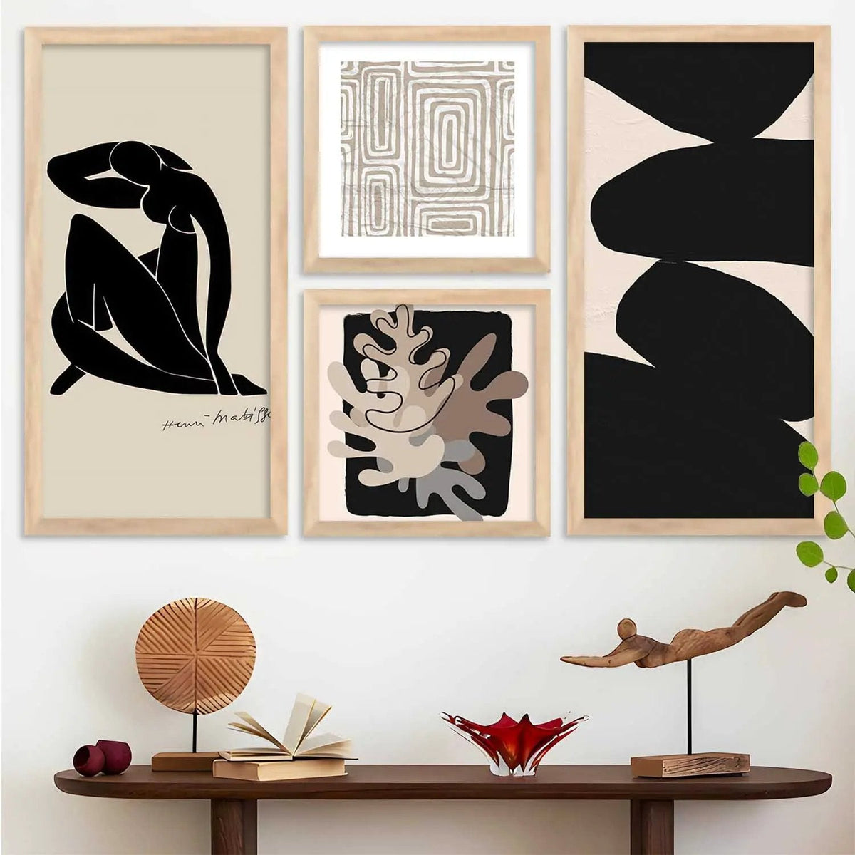 Abstract Minimalist Gallery Wall Digital Art Set