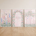 Trust in the Lord Floral Triptych Digital Art