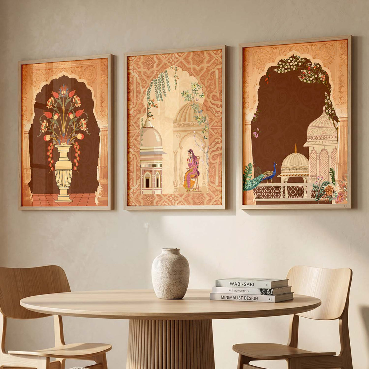 Mughal Architecture Trio Digital Artwork