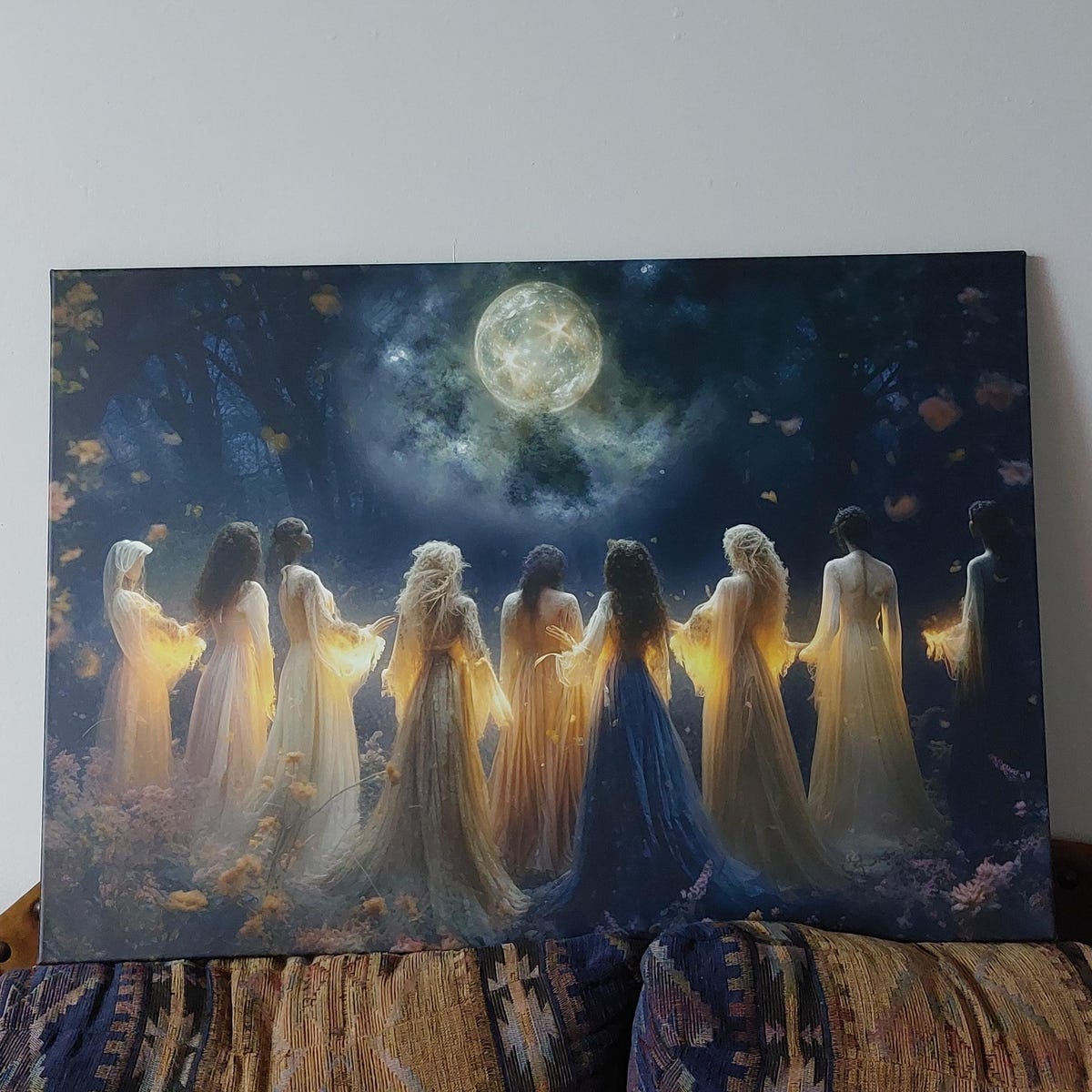 Celestial Moonlit Gathering Digital Artwork