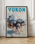 Yukon Territory Vintage Travel Dog Sledding Digital Art