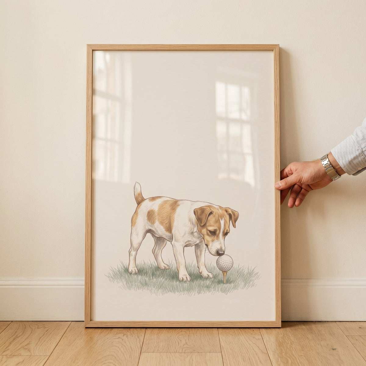 Playful Pup Golfing Companion Digital Art