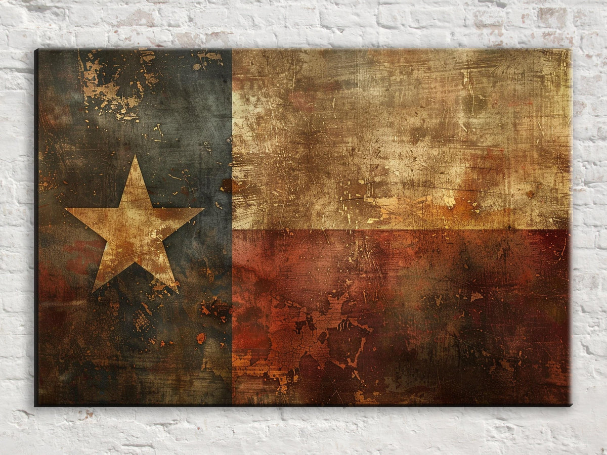 Rustic Texas Flag Digital Artwork