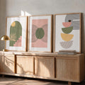 Boho Botanical Triptych Digital Art Set