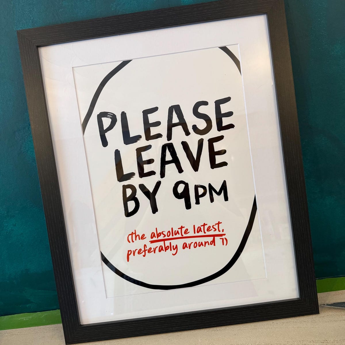 Please Leave By 9PM Funny Typography Digital Download
