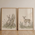 Charming Woodland Animals Digital Art Set