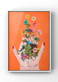 Blooming Hands Digital Wall Art