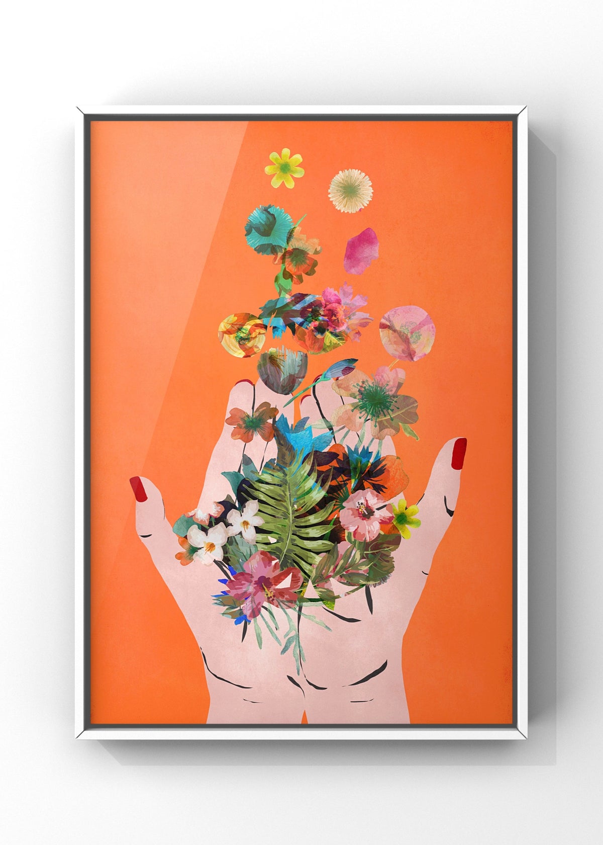Blooming Hands Digital Wall Art