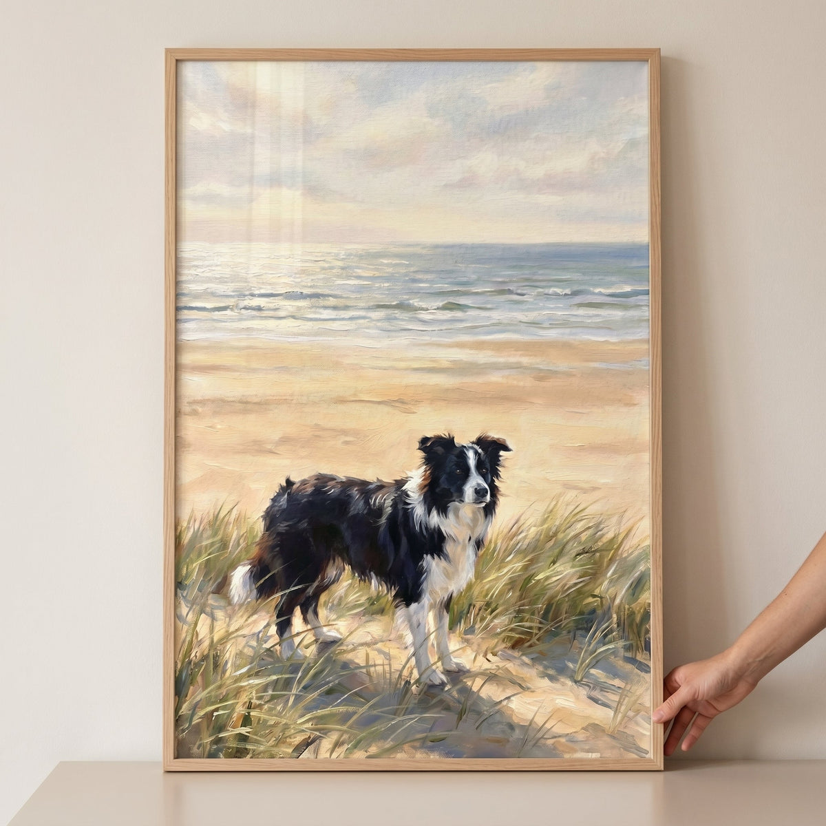 Border Collie at the Beach Digital Art