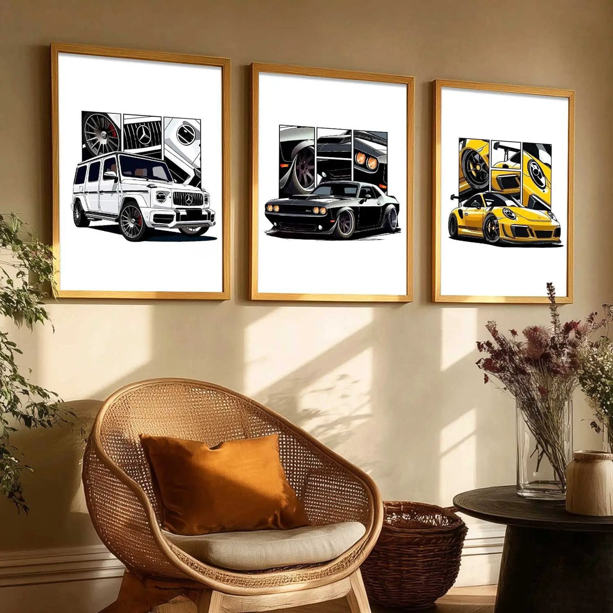 Exotic Car Trio Digital Art Collection