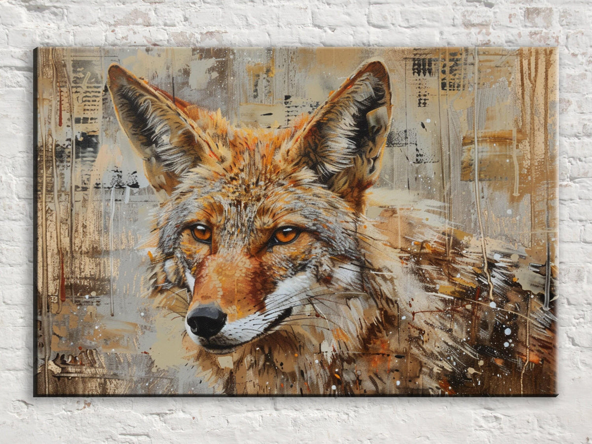 Abstract Fox Portrait Digital Artwork