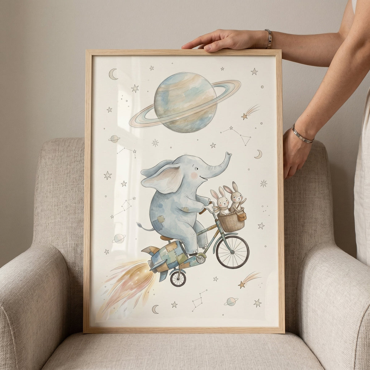 Space Explorer Elephant Digital Art