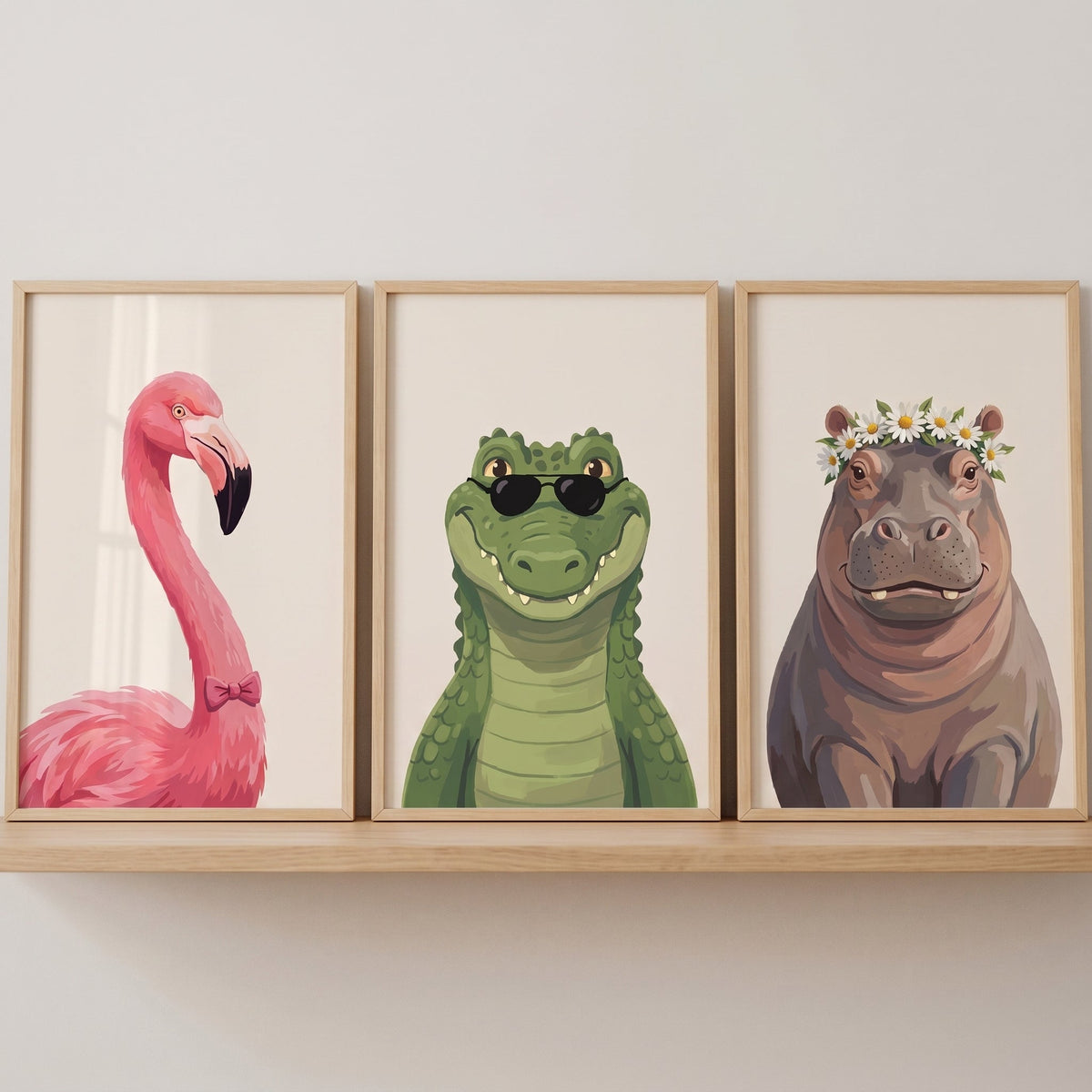 Chic Safari Animal Trio Digital Art
