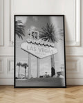 Vintage Las Vegas Sign Black and White Photography Digital Download
