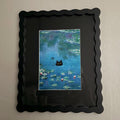 Black Cat in Water Lilies Digital Art Print