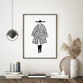 Chic Polka Dot Fashion Illustration