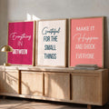 Positive Typography Triptych Digital Print Set
