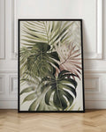 Golden Tropical Botanicals Digital Artwork