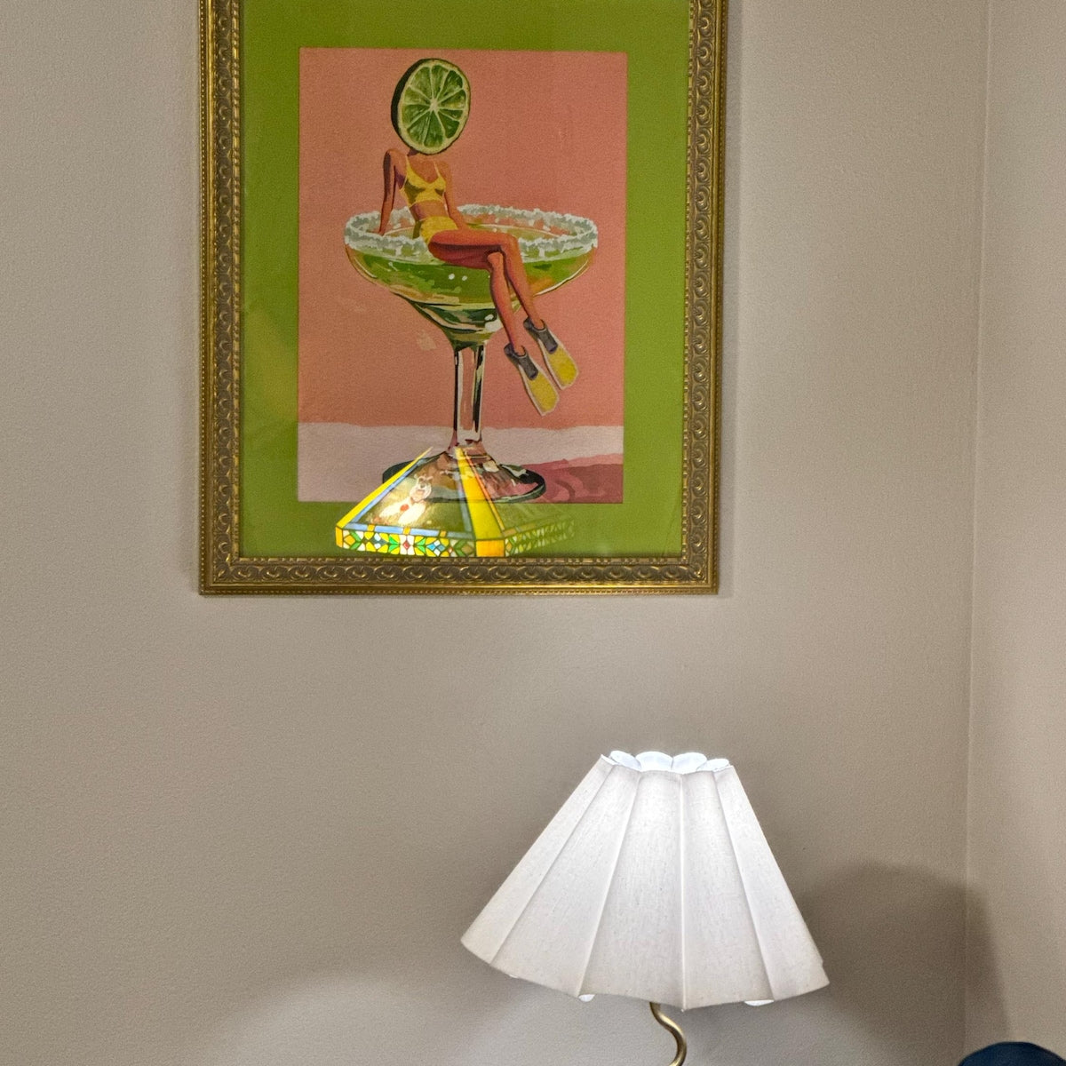 Lime Margarita Retro Lounge Digital Art