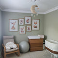 Watercolor Woodland Animals Nursery Wall Art Collection