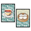 Charming Tea and Dumplings Digital Art Set