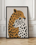 Charming Leopards Cuddling Digital Art Print