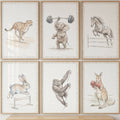 Athletic Animals Digital Art Collection