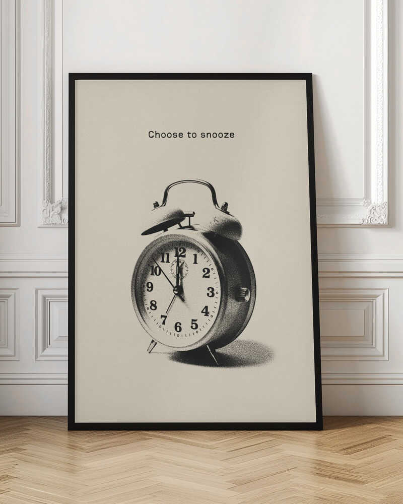Choose to Snooze Alarm Clock Digital Art