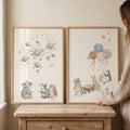 Whimsical Space Animals Digital Art Set