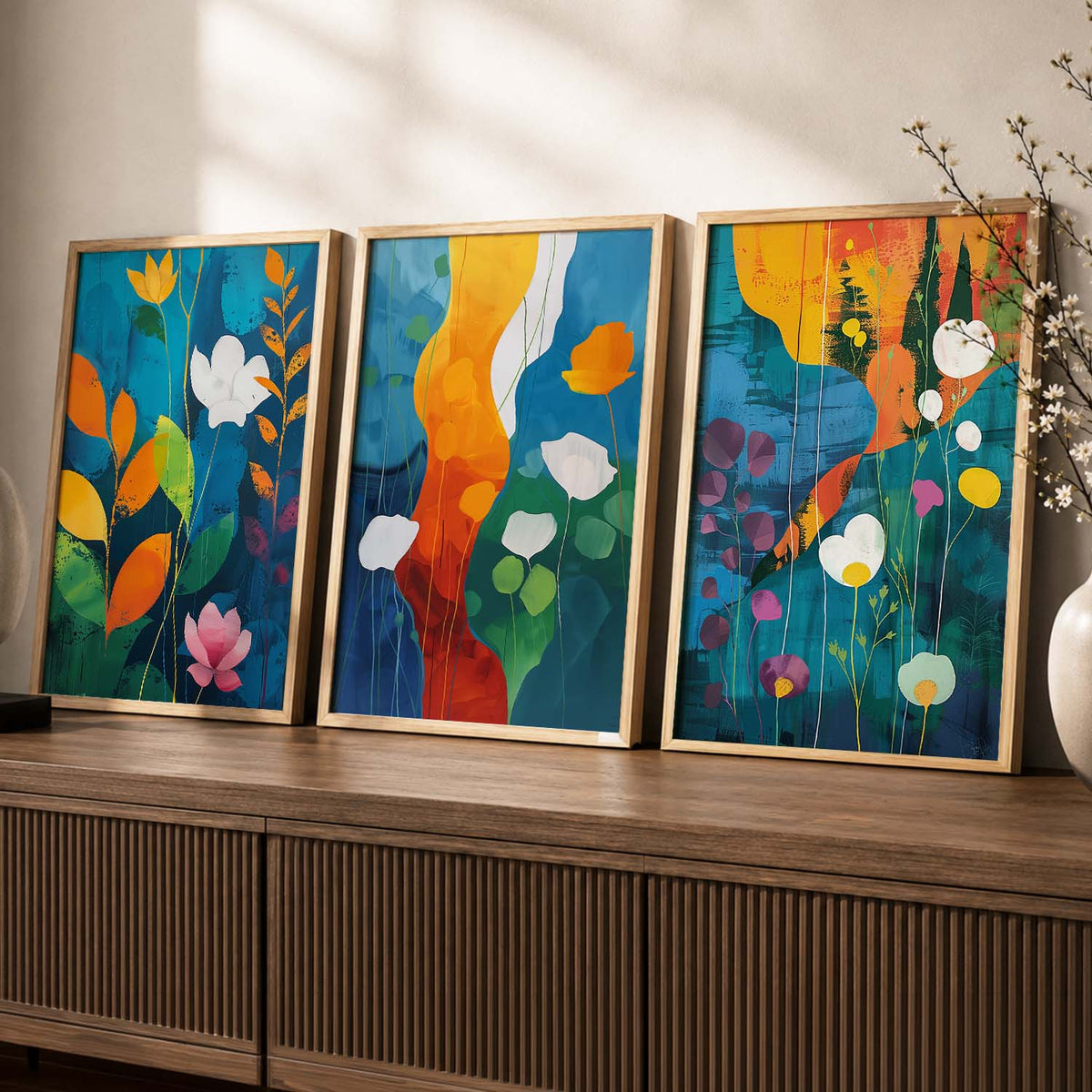 Abstract Botanical Trio