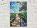 Sunlit Coastal Path Digital Artwork