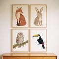 Charming Woodland and Jungle Animals Digital Art Set