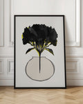 Abstract Black Floral Vase Digital Art