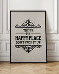 This Is My Happy Place Cross Stitch Typography Digital Art