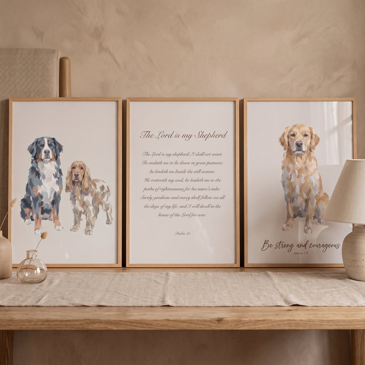 Faith and Fur Dog Art Trio Digital Download