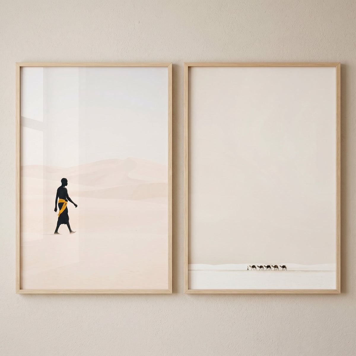 Desert Journey Diptych Digital Art