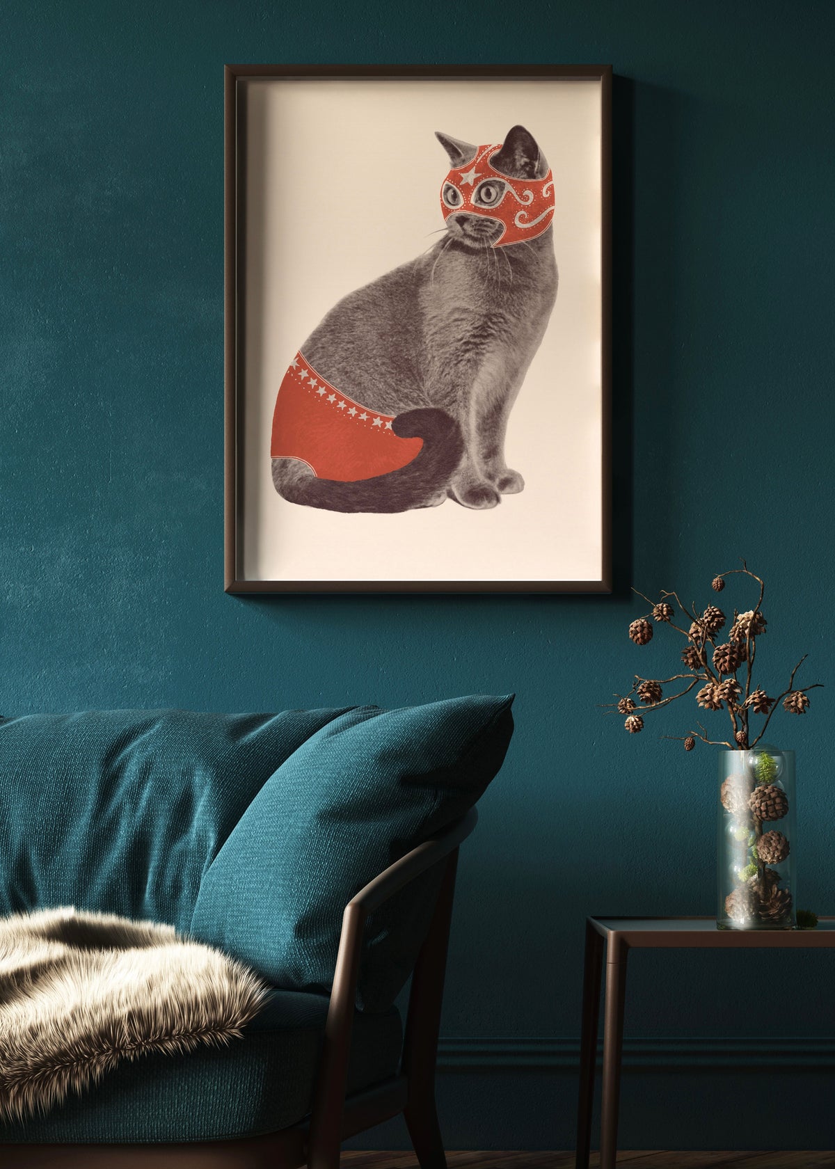 Lucha Libre Cat Digital Artwork