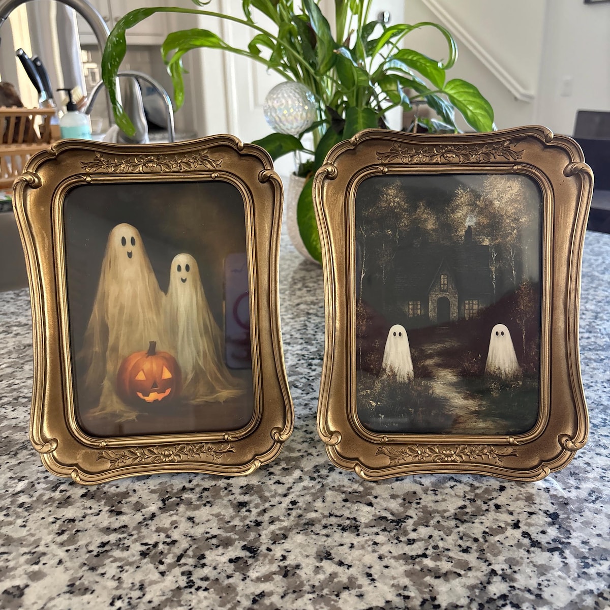 Spooky Ghost Pair Digital Art Set