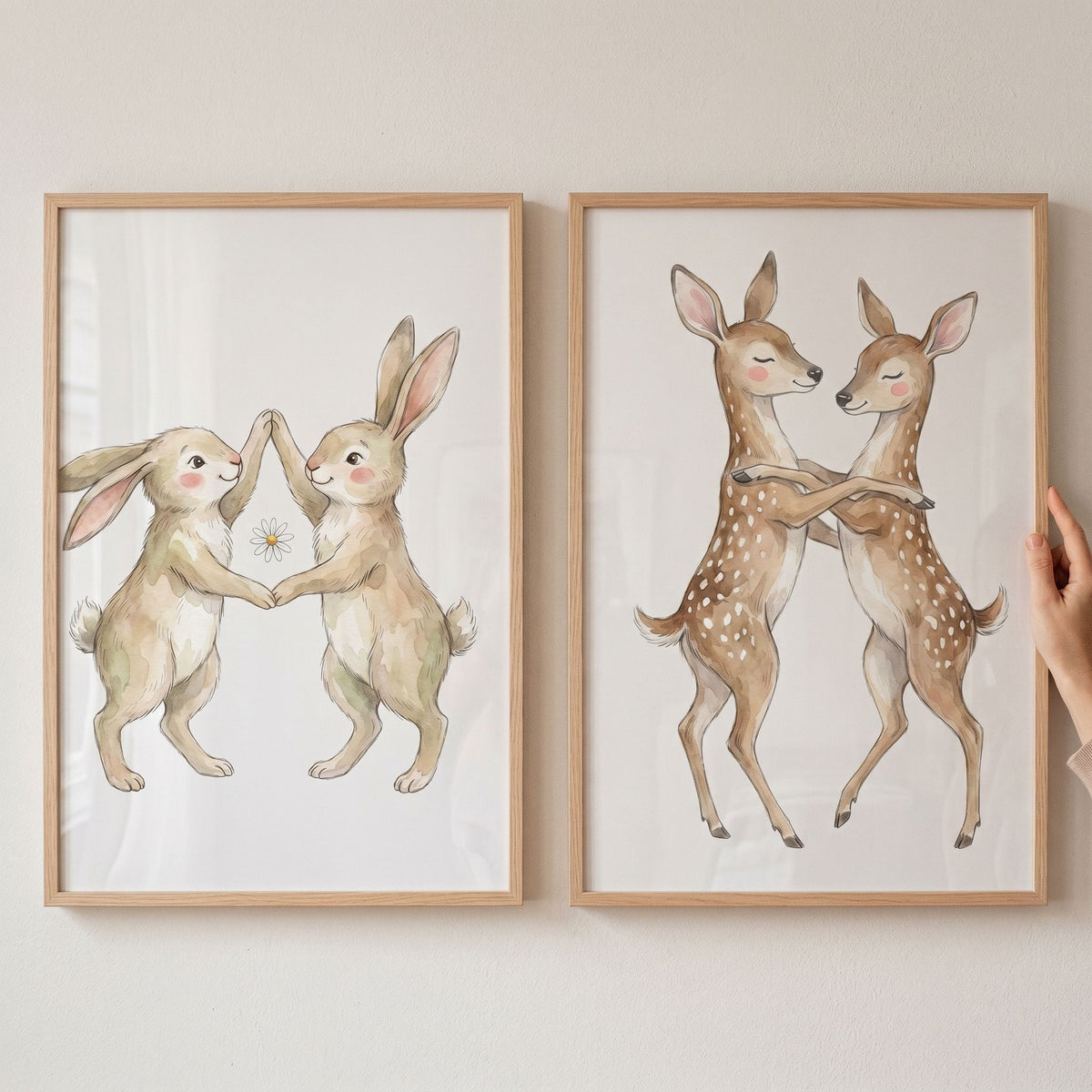 Adorably Dancing Woodland Animals Digital Art
