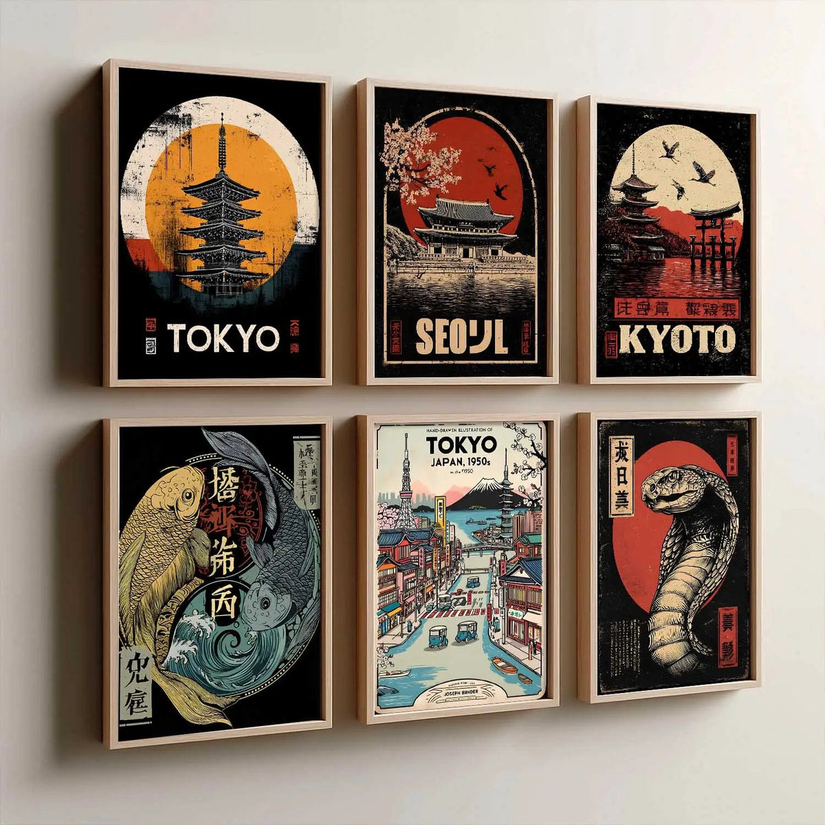 Vintage Japanese Travel Poster Collection