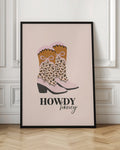 Howdy Honey Cowgirl Boots Digital Art Print