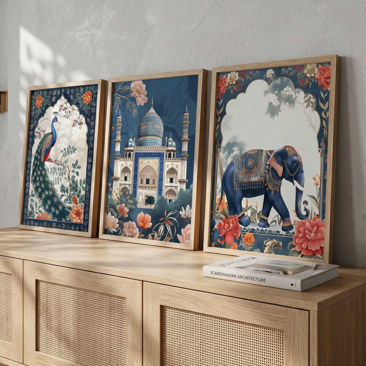 Mughal Heritage Triptych Digital Art