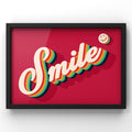 Retro Smile Typography Wall Art