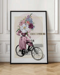 Under a Summer Sky Floral Cyclist Digital Art