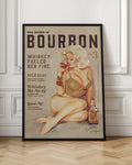 Retro Bourbon Magazine Vintage Pinup Digital Art