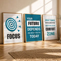 Inspirational Motivational Typography Trio Digital Art Set