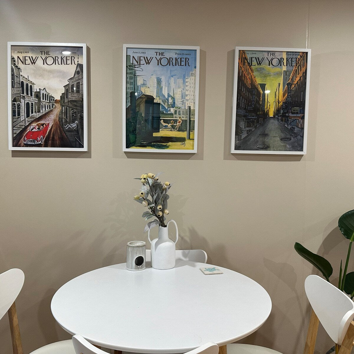 Vintage New Yorker Magazine Cover Triptych Digital Art