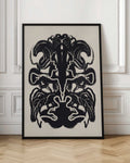 Abstract Ink Symmetry Digital Wall Art
