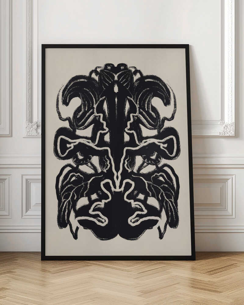 Abstract Ink Symmetry Digital Wall Art