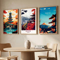 Japan Travel Poster Trio